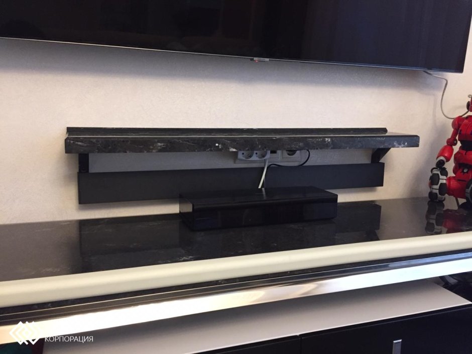 Акриловый камень полка под телевизор